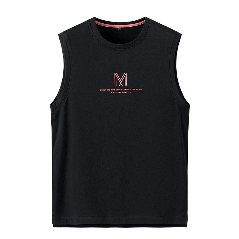 Sleeveless Short-sleeved T-shirt Loose Waistcoat Sports Fitness Vest Pure Cotton Ins Wild Vest