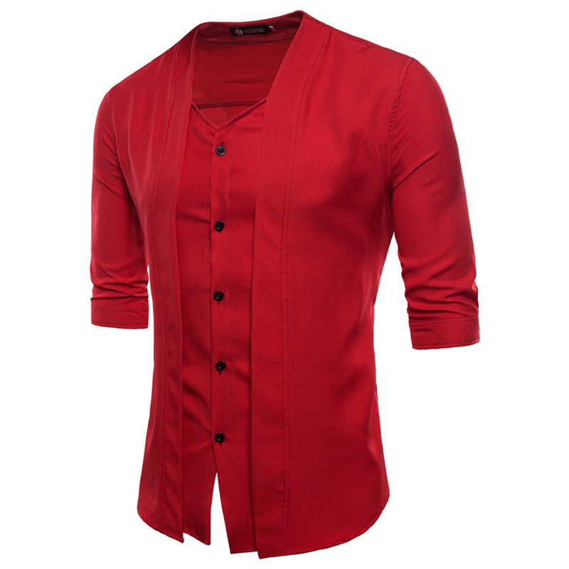 Men's Fashion Slim Short-sleeved Shirt