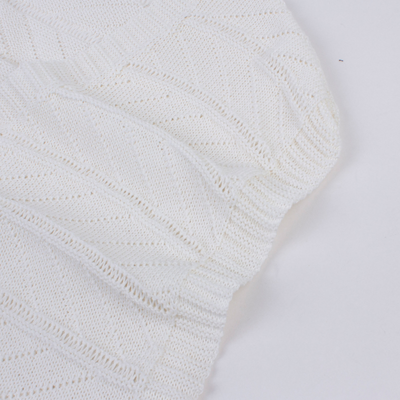 Retro White V-neck Thin Knitted Vest Women Ins Summer Wear All-match