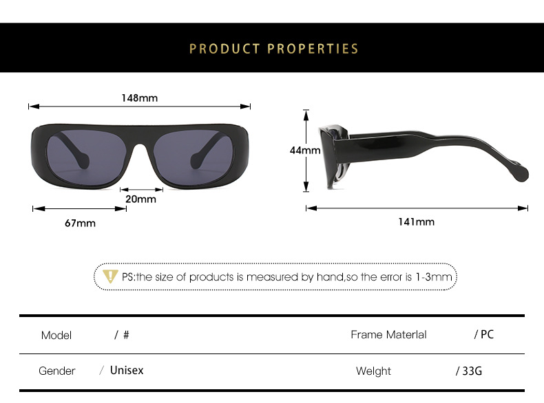 Title 2, Retro Transparent Glasses Ladies Sunglasses