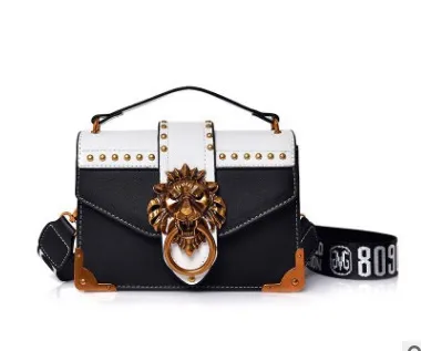 New Fashion Bag Bags For Women Women's Handbag For European And American Women's Handbags Rivet Women's Bag Sidebag Black - Shop at LoveMi