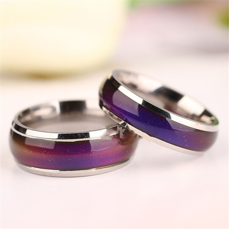 Emotional Temperature Change Color Ring Couple Temperature Control Color Temperature Ring