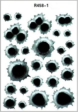 Simulation Bullet Hole Car Sticker, Crack Sticker