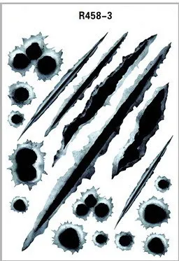 Simulation Bullet Hole Car Sticker, Car Bullet Hole Crack Car Sticker – image 4