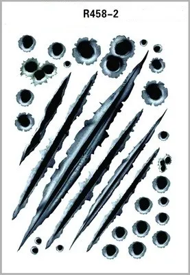 Simulation Bullet Hole Car Sticker, Car Bullet Hole Crack Car Sticker – image 3
