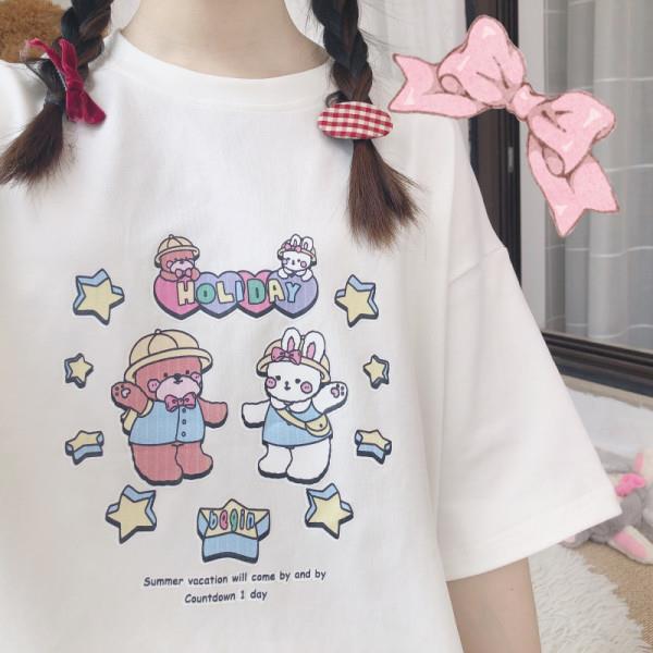 Title 4, The New Japanese Soft Girl Cute Loose Blouse Pu...