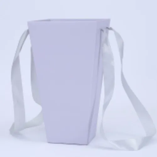 Portable Flower Gift Box, Flower Bouquet, Handbag, Flower Arrangement Box, Holding Bucket, Korean Flower Packing Box Lilac Colour - Shop at LoveMi