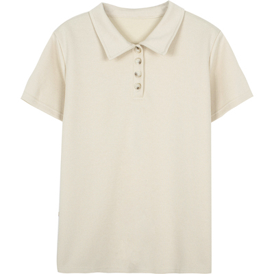 American Retro Apricot Collar T-shirt Suit Women Tide Summer Shorts