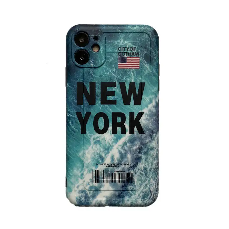 Luxe New York Los Angeles Reizen Label Stad Landschap Case