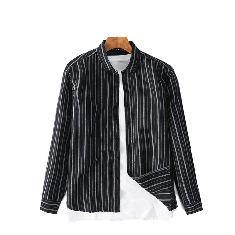 Fall Season New Style Men'S Linen Shirt With Lapel