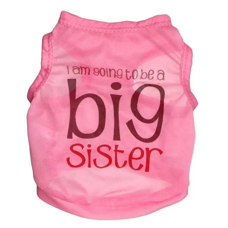 Pet Clothes Dog All-polyester Ultra-thin Breathable Good Sister Small