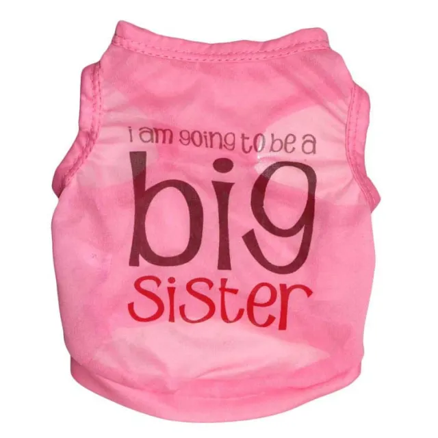 Pet Clothes Dog Clothes All polyester Ultra thin Breathable Good Sister Small Dog Pet Vest Pink - Shop at LoveMi