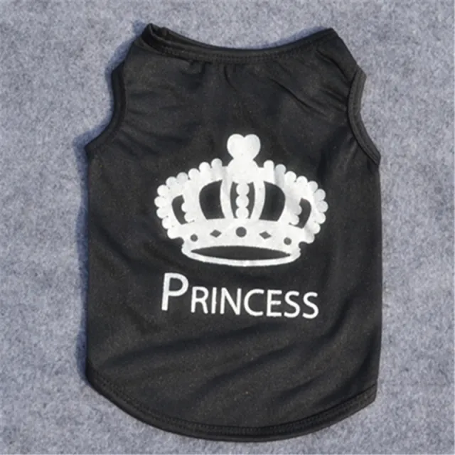 Pet Clothes Dog Clothes All polyester Ultra thin Breathable Good Sister Small Dog Pet Vest Black Crown - Shop at LoveMi