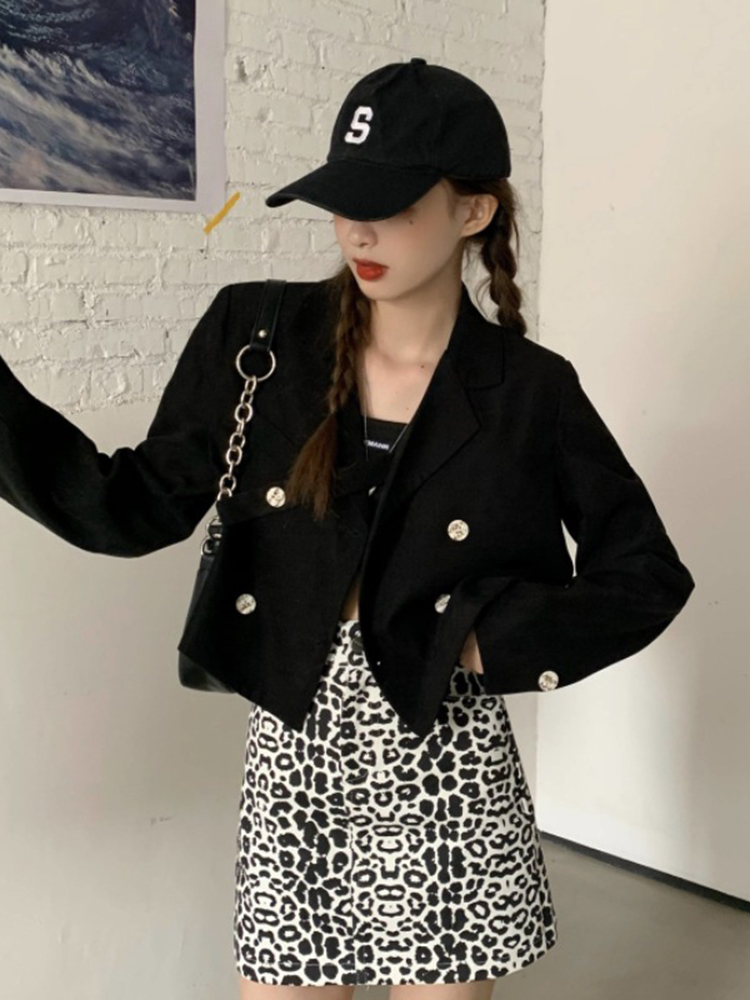 New Korean Version Versatile Casual Short Loose Long-sleeved Suit