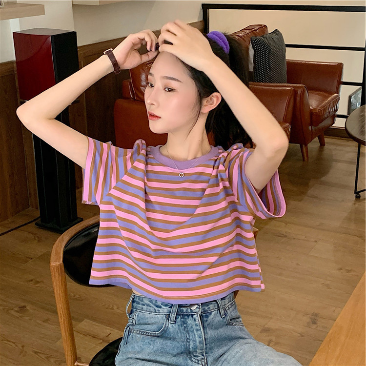 Title 2, New Hyuna Style Sareful Machine Striped Loose S...