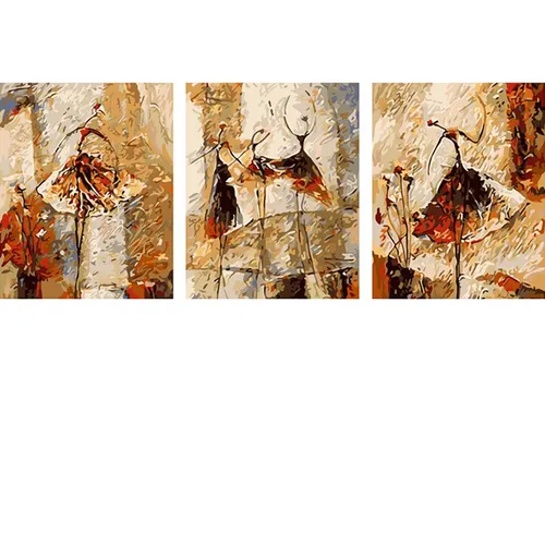 Three Framed Abstract DIY Painting By Numbers Kits Photo Color - Shop at LoveMi