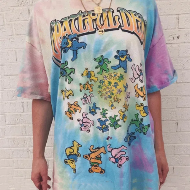Cartoon Print Shirt Female Summer Cute Letter Animal Short sleeved Graphic Harajuku Casual Loose T shirt Top Multicolor - Shop at LoveMi