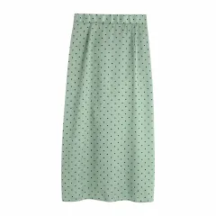 Euramerican Wind Autumn Winter Women's Dress New Drape - Green - View 1
