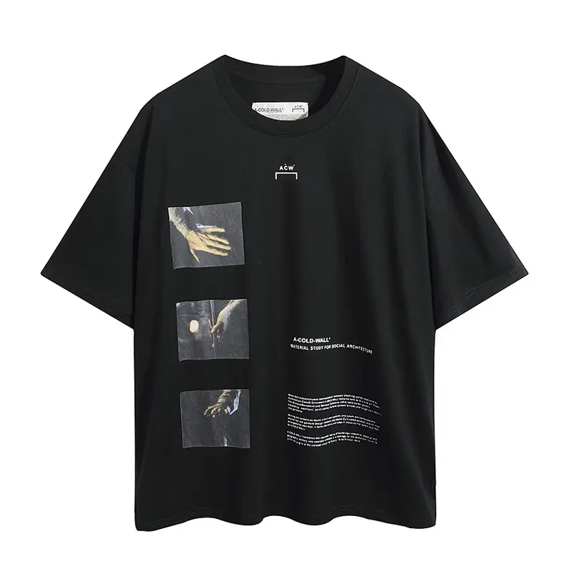Collarless Loose Thin Short-sleeved T-shirt Men's