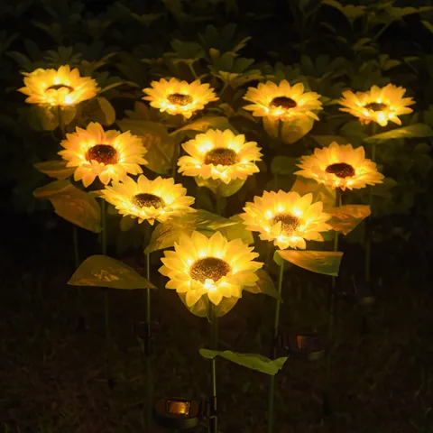 LED Solar Sunflower Lamps Light Decorative Lights