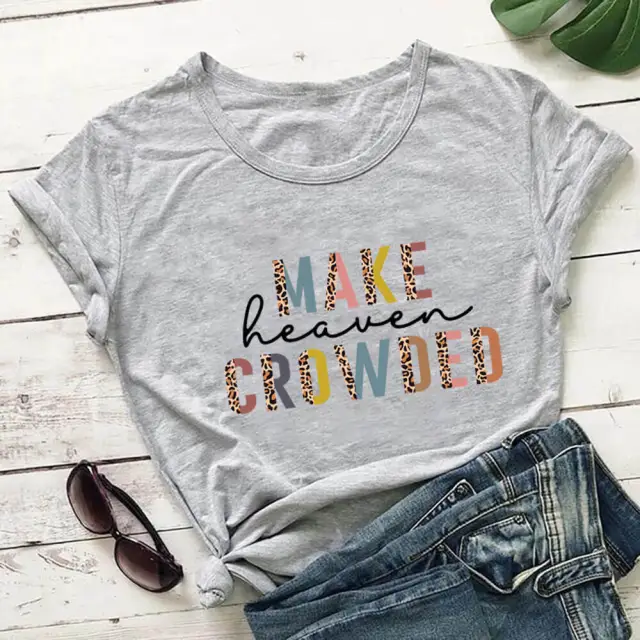 Leopard Color Print Round Neck Short Sleeves Grey - Shop at LoveMi