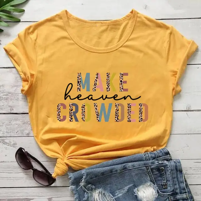 Leopard Color Print Round Neck Short Sleeves Yellow - Shop at LoveMi