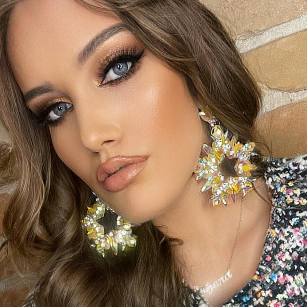 Alloy Diamond Full Diamond Five-pointed Star Earrings