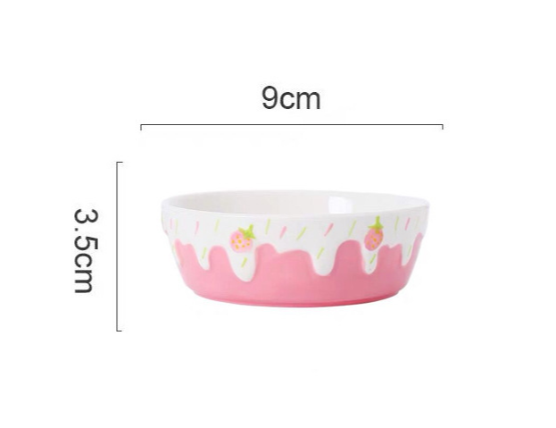 Title 10, Strawberry Bowl Ceramic Home Breakfast Bowl Cre...