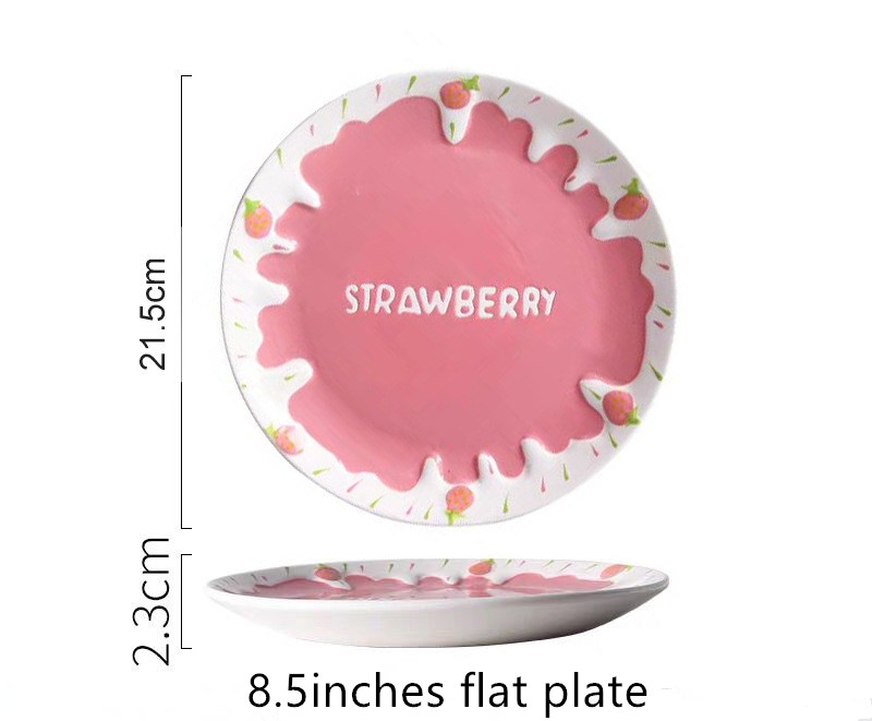 Title 11, Strawberry Bowl Ceramic Home Breakfast Bowl Cre...