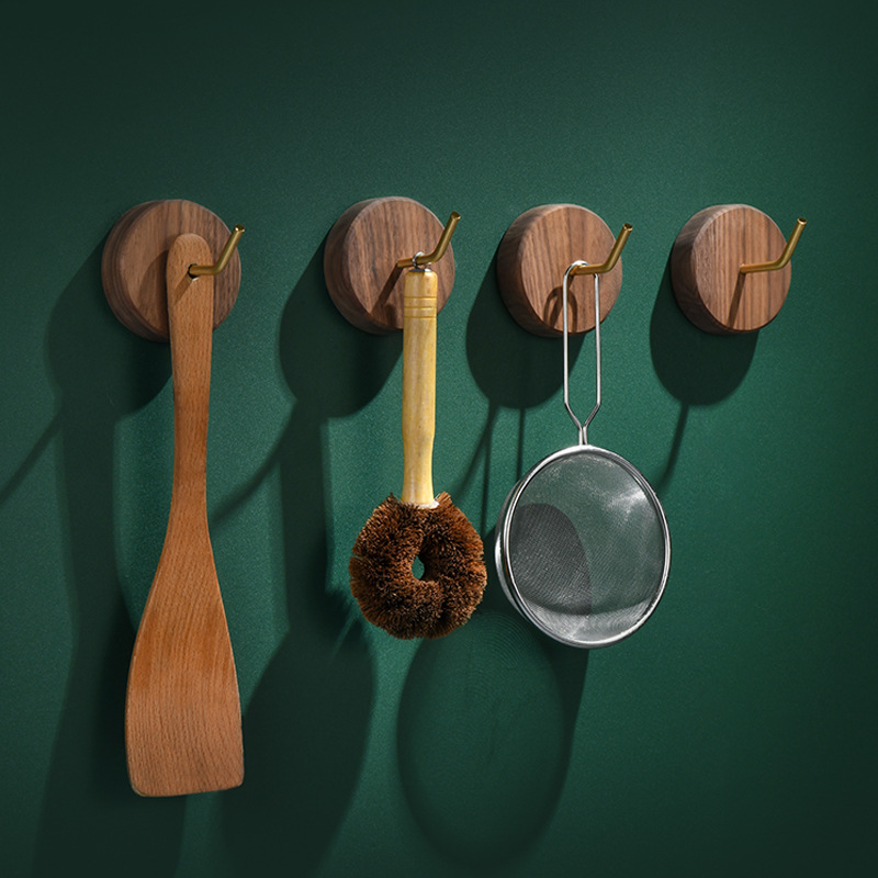 Nordic Solid Wood Hook Creative Wall Hanging Door Entrance Porch Wall Wooden Hook