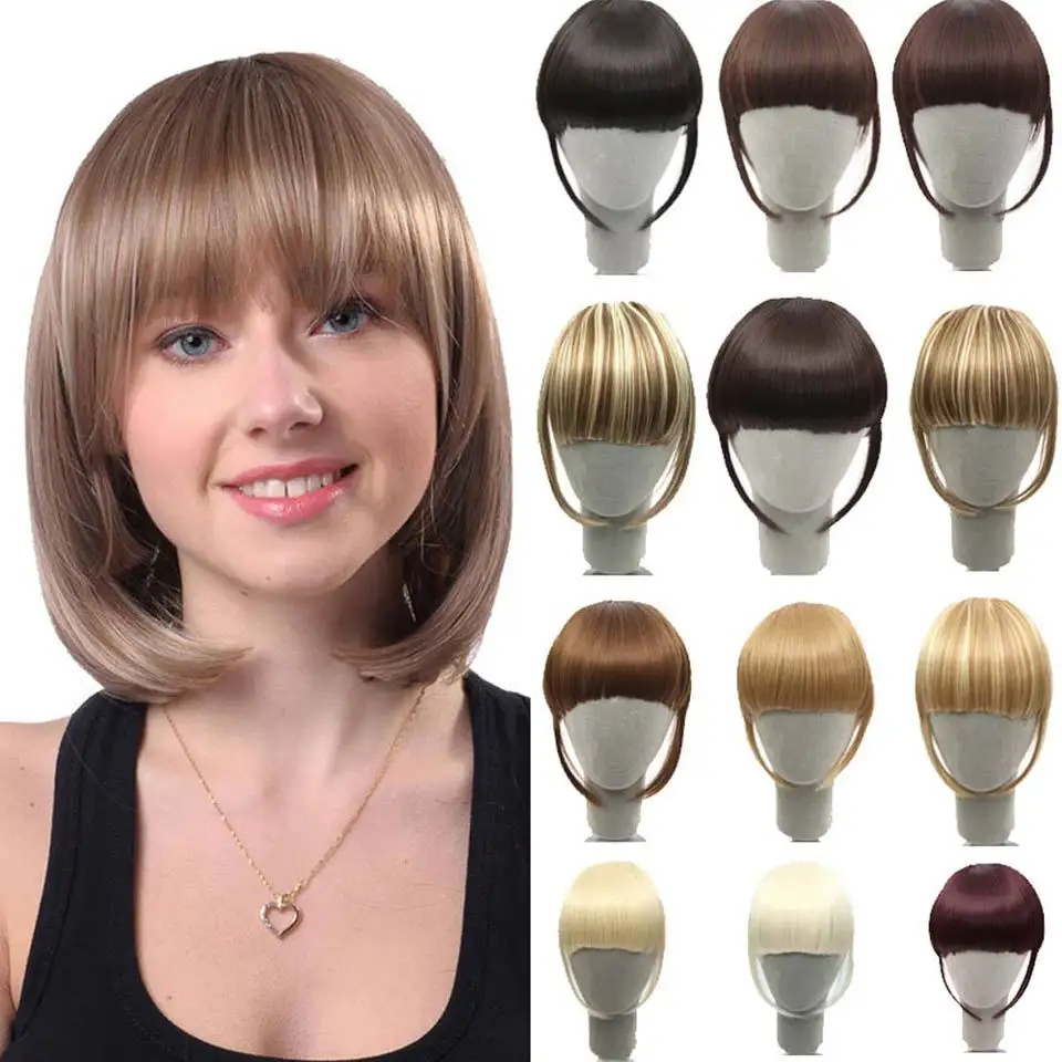 Wig Female Air Bangs Sideburns Qi