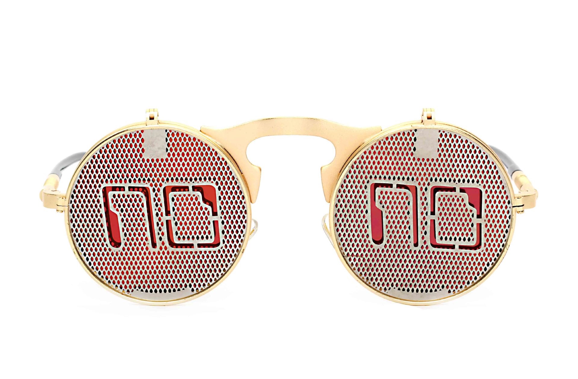 Retro Steampunk Flippable Design Sunglasses