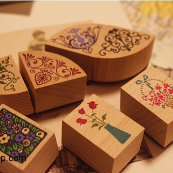 DIY Cute Seal Set Classical Corner Lace  2 Inkpad Pens  7 Pieces
