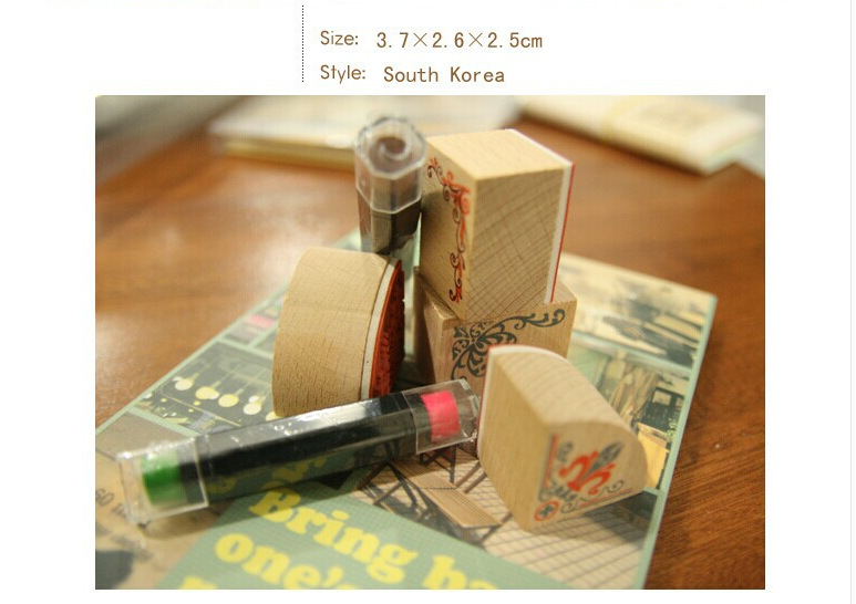 DIY Cute Seal Set Classical Corner Lace  2 Inkpad Pens  7 Pieces