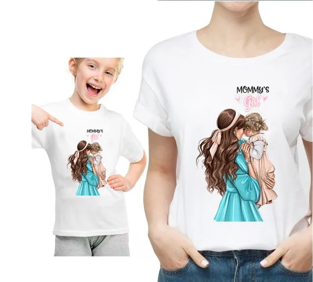 Red Dress Print Love Gift Family Look Mother Daughter Clothe - Ivory