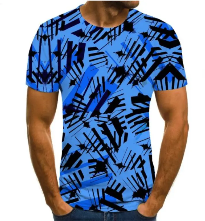 New 3D Digital Printing Camouflage Short Sleeved T Shirt Men And Women Casual Pullover Shirt