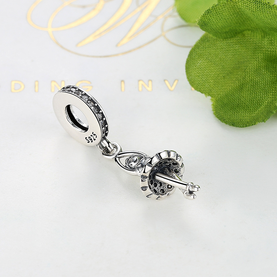 Sterling Silver Pendant Accessories Diamond Flower Fairy Elf