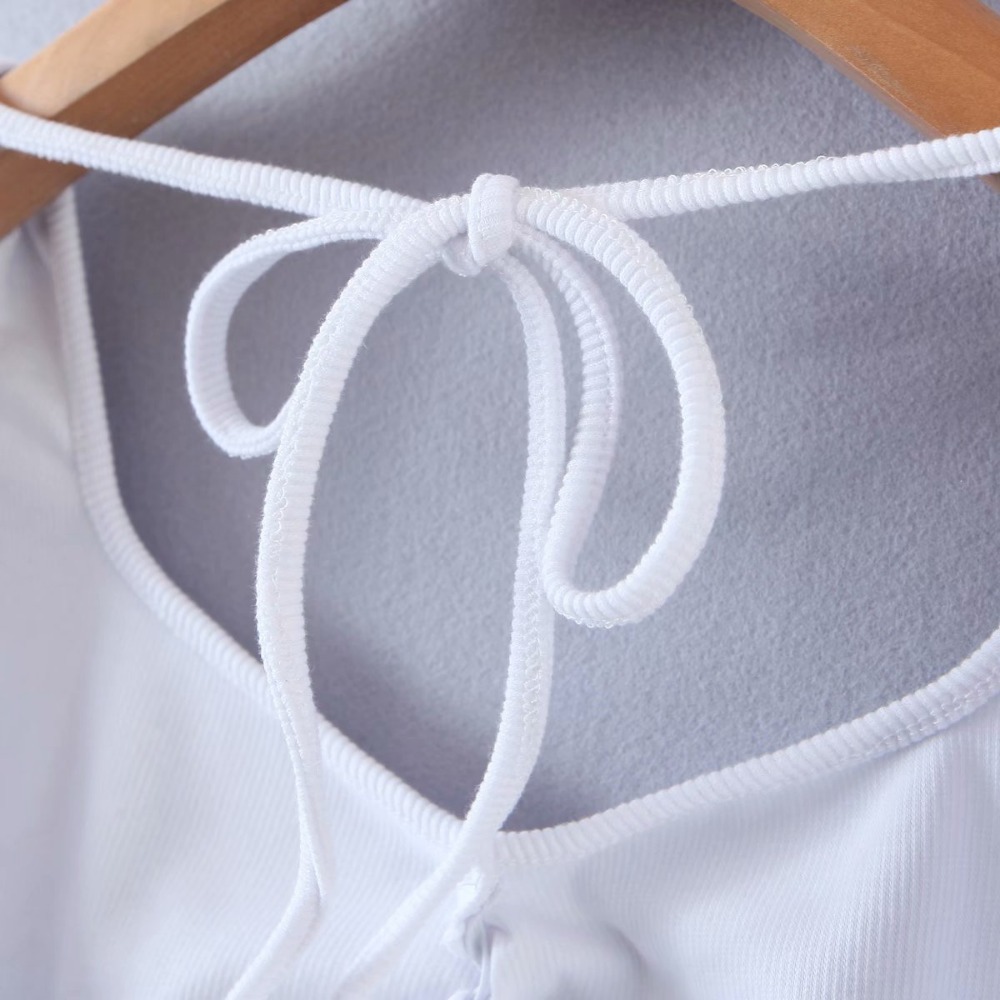 Summer Hedging Exposed Belly Sexy Halter Strapless Top