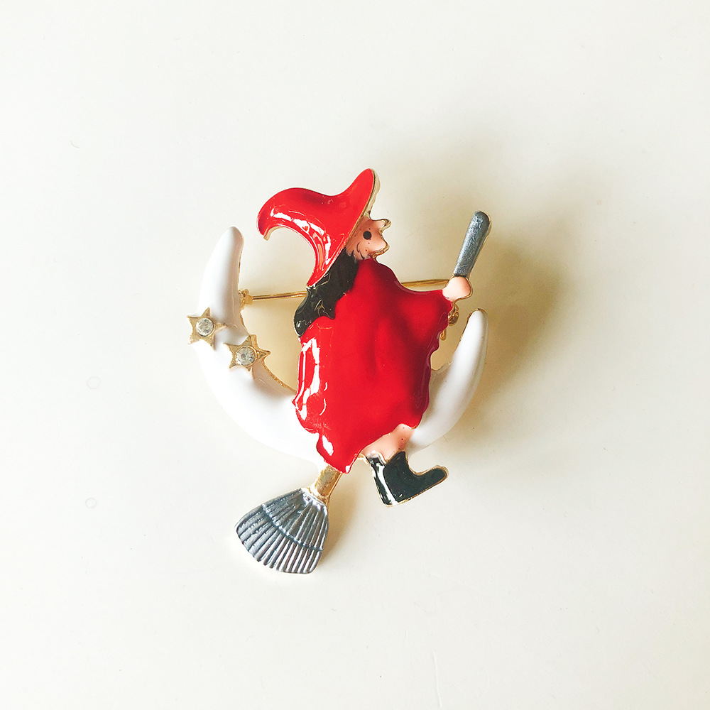 Halloween gift alloy drip brooch (red)