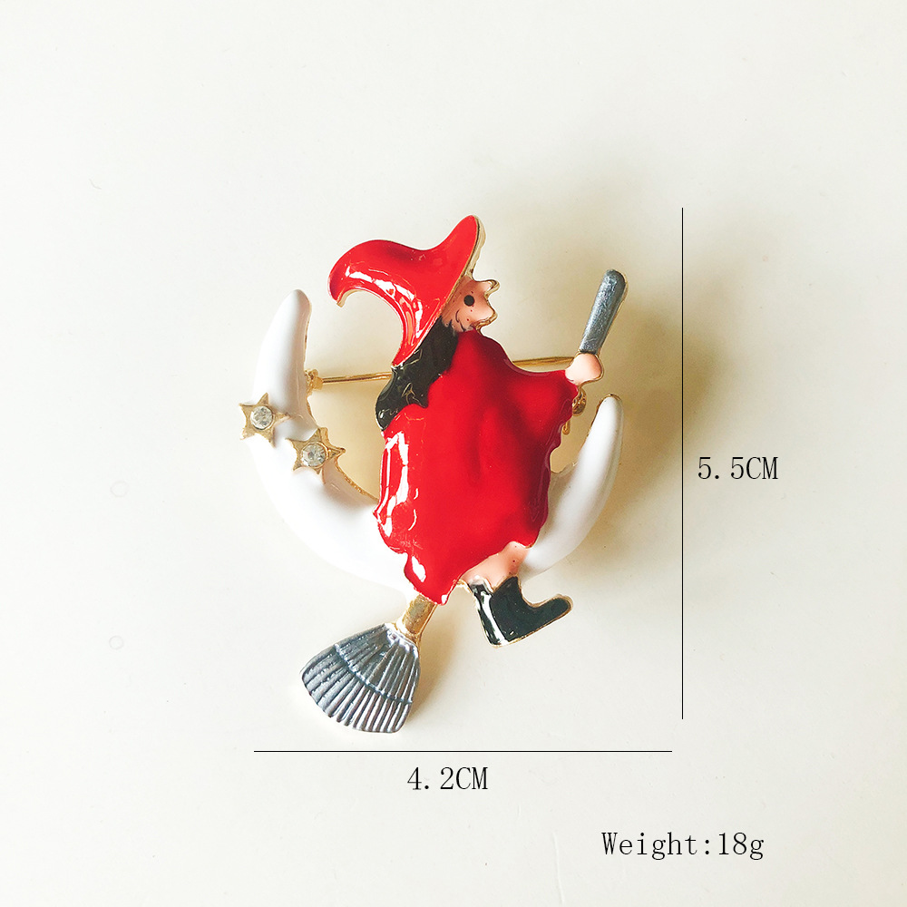 Halloween gift alloy drip brooch (red)