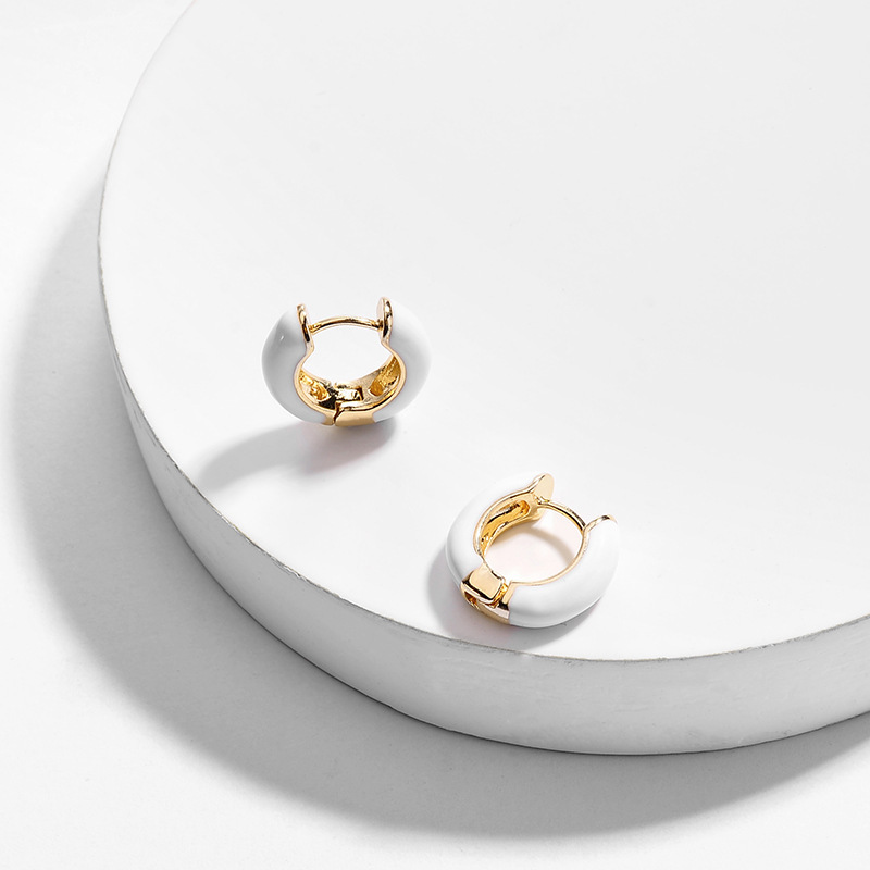 Metal Oil Drop C-shaped Ear Buckle