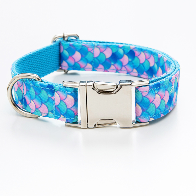 Cross Border Amazon Mermaid Pet Collar Bow Set Dog