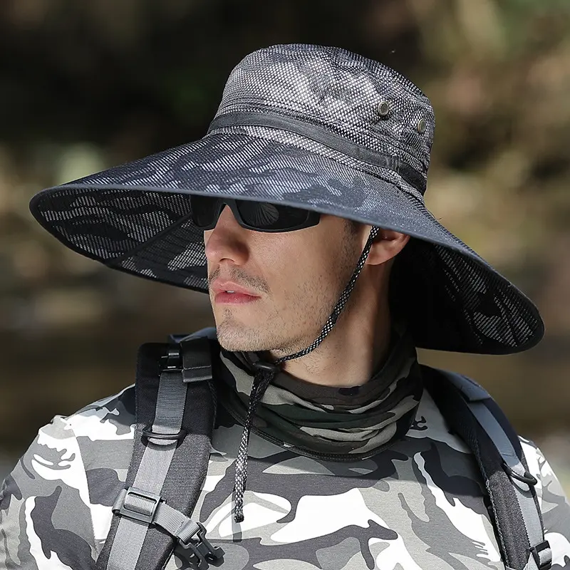 K51 Men's Summer Hat Outdoor Sun Screen Camouflage Hiking