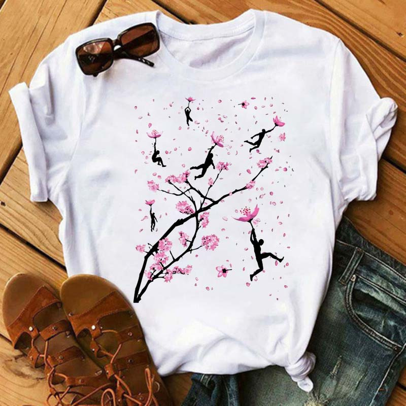 Title 11, Floral Flower Pattern Printing Loose Summer Cas...