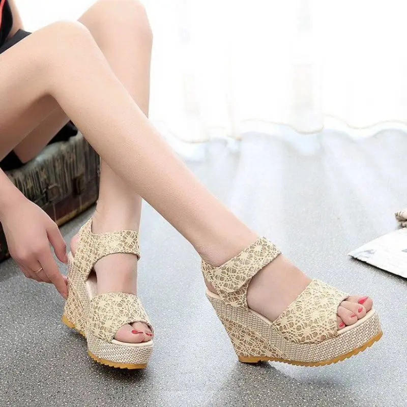 Sandalias Para Mujer Zapatos Casual Moda Sandalia Nuevo Estilo Zapato De Tacon - White