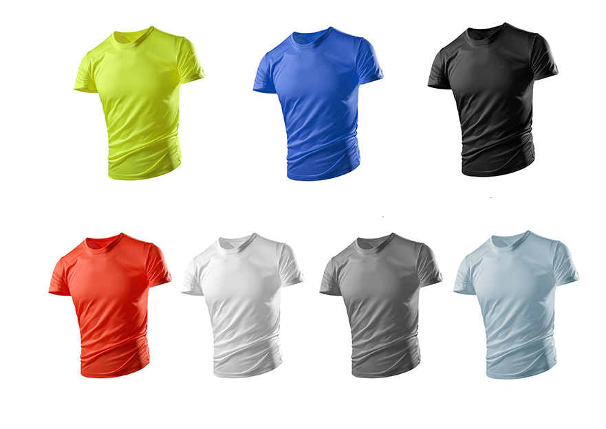 Ice Silk Short-sleeved T-shirt Men's T-shirt Breathable Clothes