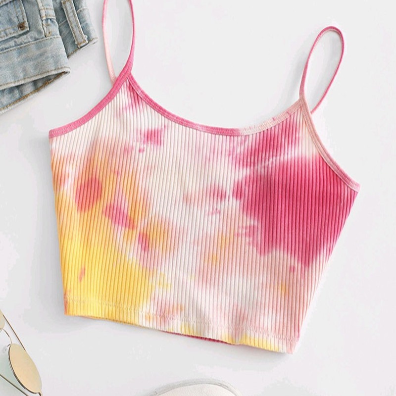 Title 2, Ribbed Tie Dye Crop Camisole