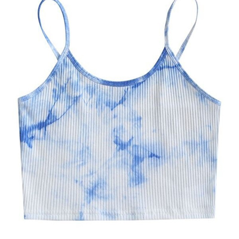 Title 1, Ribbed Tie Dye Crop Camisole