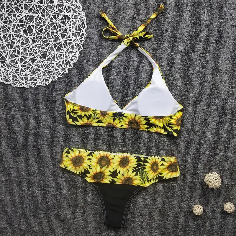 European And American Sexy Three - Point Type Small Daisy Bikini