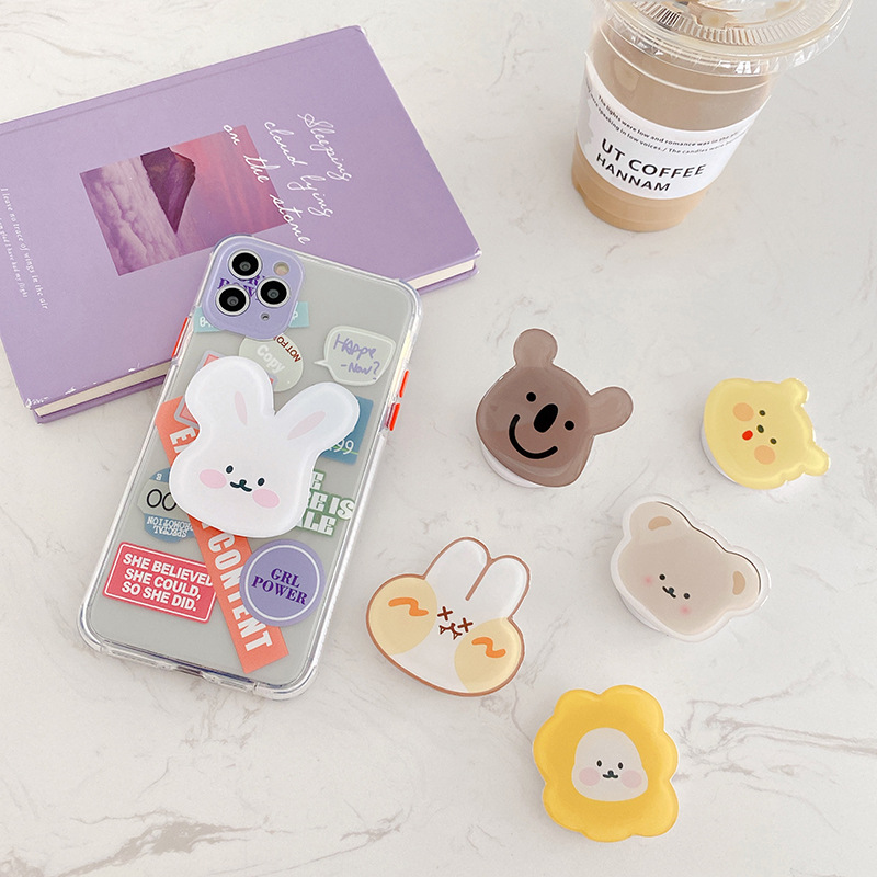Cute Animal Crystal Folding Mobile Phone Holder - Image 4